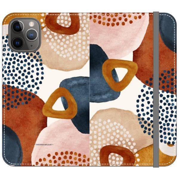 Mid-Century Organic Abstract Shapes Wallet Phone Case - Image 13