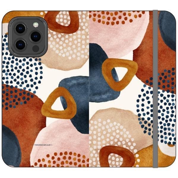 Mid-Century Organic Abstract Shapes Wallet Phone Case - Image 4