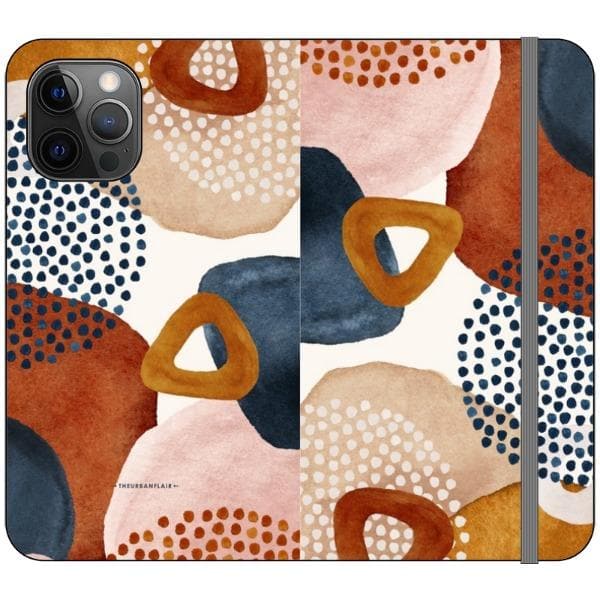 Mid-Century Organic Abstract Shapes Wallet Phone Case - Image 8