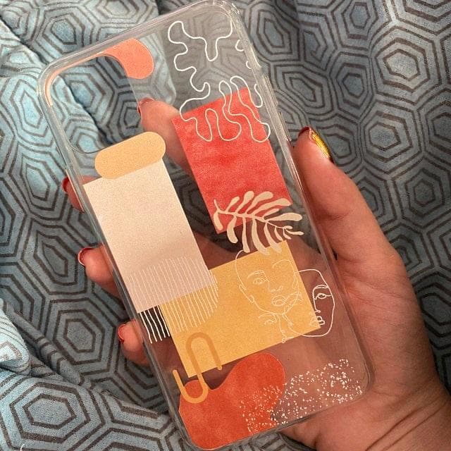 Modern Abstract Collage Clear Phone Case - Image 12