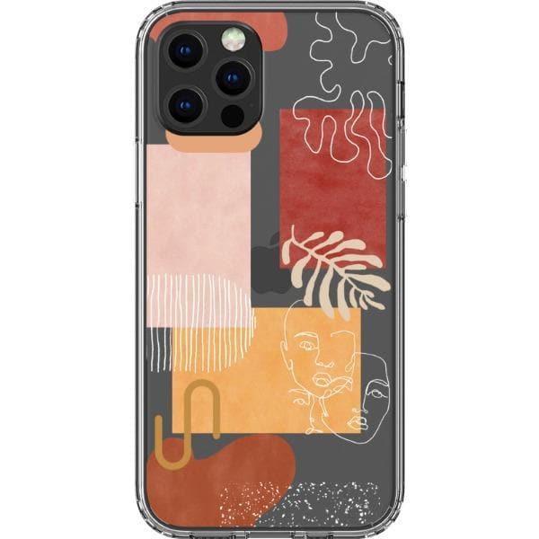 Modern Abstract Collage Clear Phone Case - Image 16