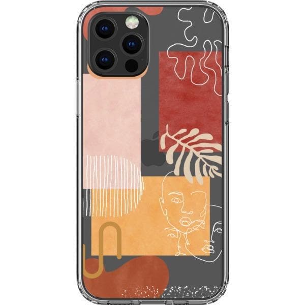Modern Abstract Collage Clear Phone Case - Image 20