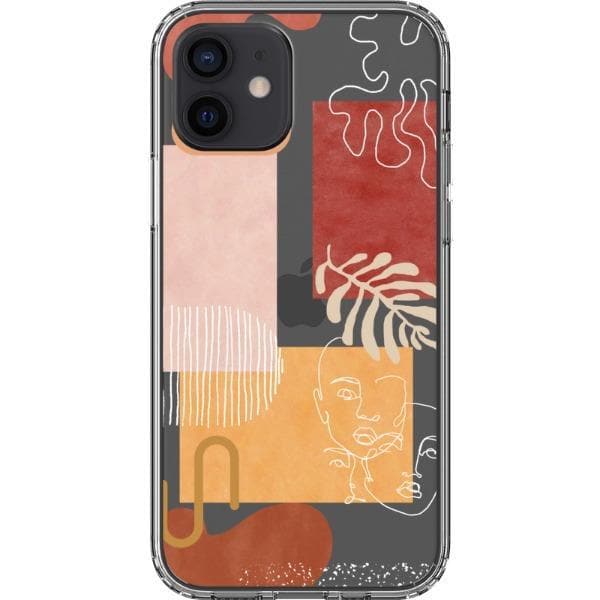 Modern Abstract Collage Clear Phone Case - Image 21
