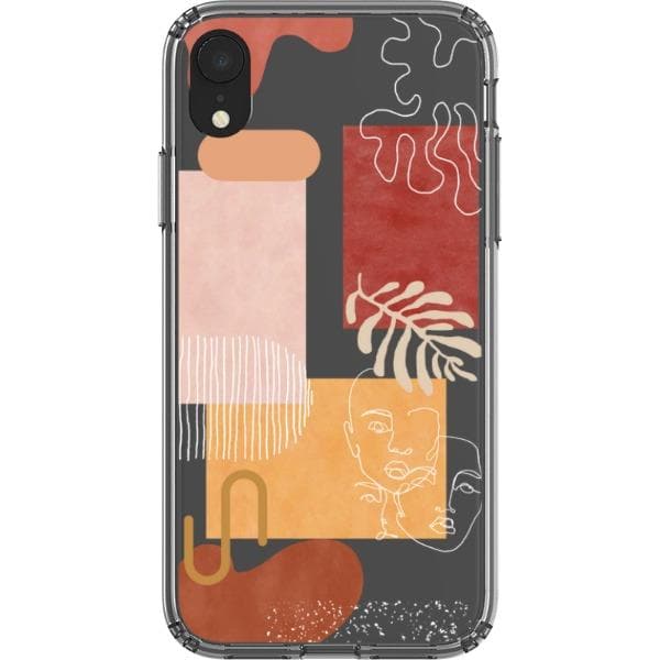 Modern Abstract Collage Clear Phone Case - Image 23