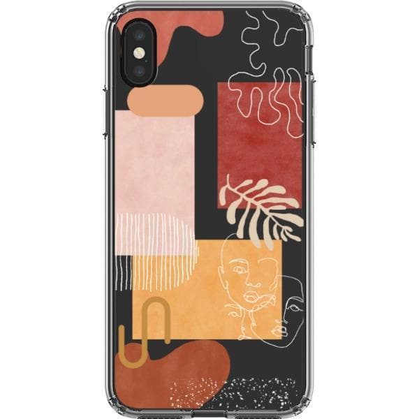 Modern Abstract Collage Clear Phone Case - Image 24