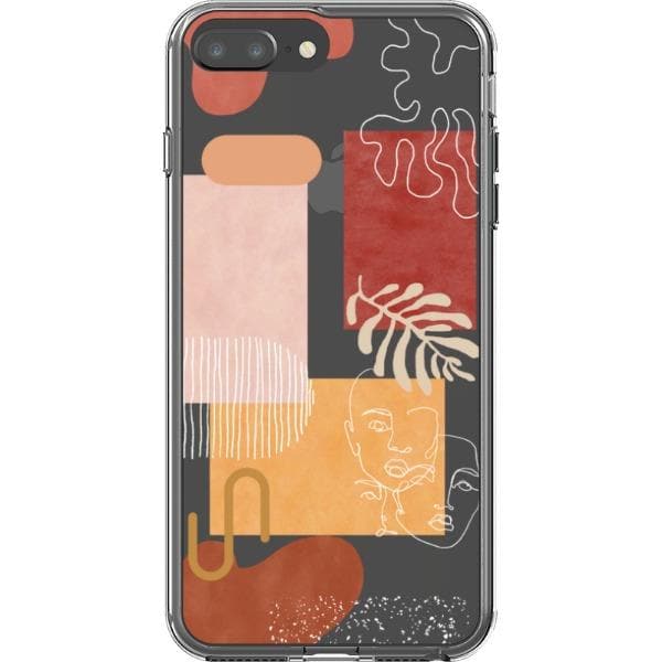 Modern Abstract Collage Clear Phone Case - Image 26