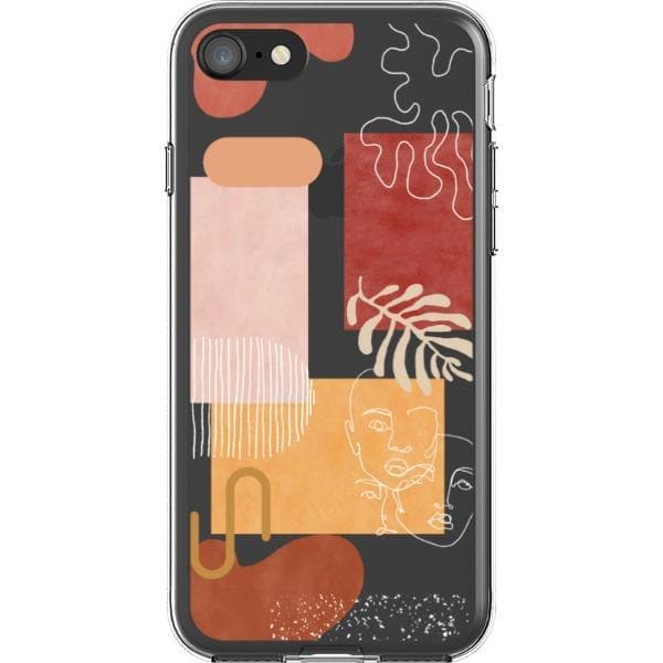 Modern Abstract Collage Clear Phone Case - Image 27