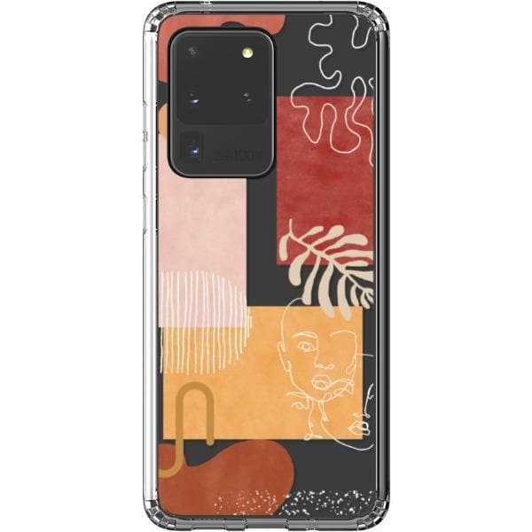 Modern Abstract Collage Clear Phone Case - Image 28