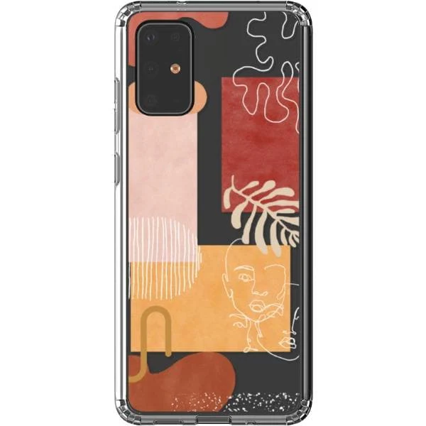 Modern Abstract Collage Clear Phone Case - Image 29
