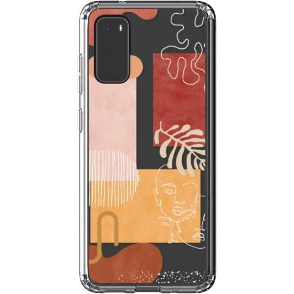 Modern Abstract Collage Clear Phone Case - Image 30