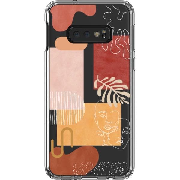 Modern Abstract Collage Clear Phone Case - Image 34