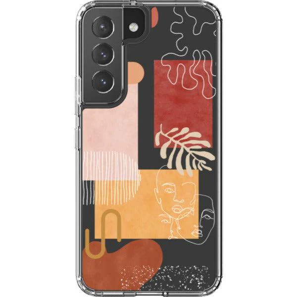 Modern Abstract Collage Clear Phone Case - Image 38