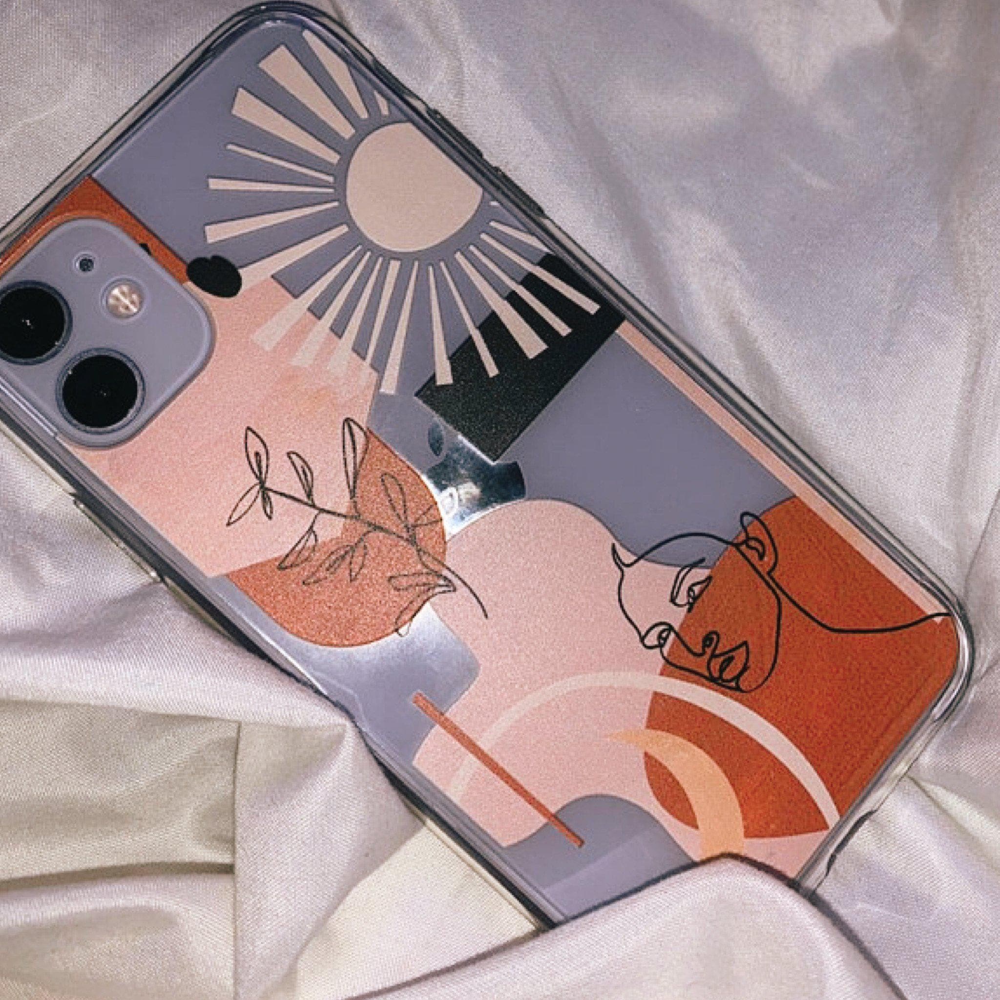 Modern Line Art Collage Clear Phone Case - Image 24