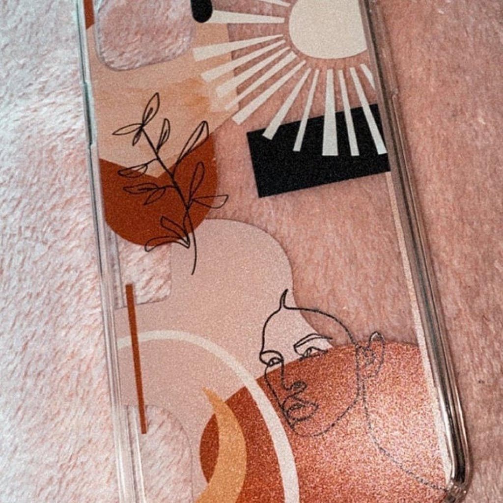 Modern Line Art Collage Clear Phone Case - Image 33