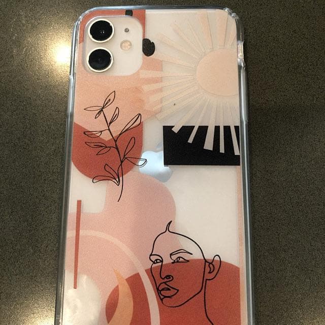 Modern Line Art Collage Clear Phone Case - Image 36