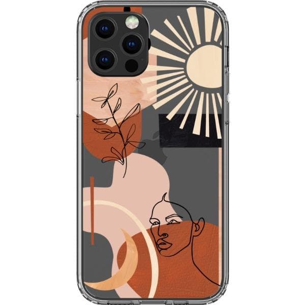 Modern Line Art Collage Clear Phone Case - Image 39