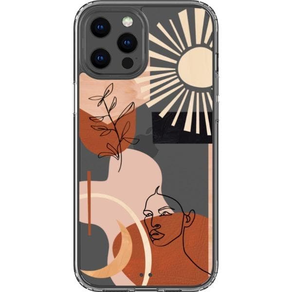 Modern Line Art Collage Clear Phone Case - Image 42
