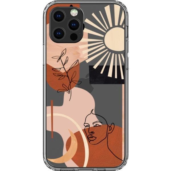 Modern Line Art Collage Clear Phone Case - Image 43