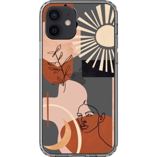 Modern Line Art Collage Clear Phone Case - Image 44