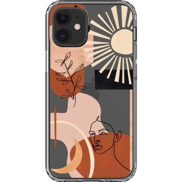 Modern Line Art Collage Clear Phone Case - Image 45