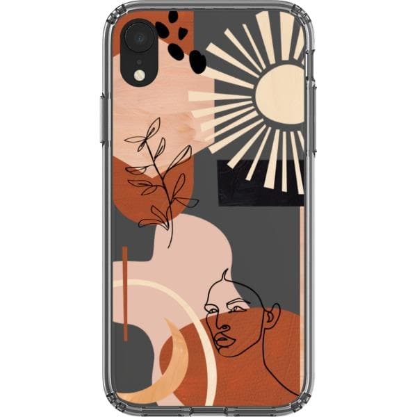Modern Line Art Collage Clear Phone Case - Image 46