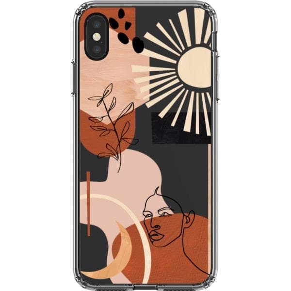 Modern Line Art Collage Clear Phone Case - Image 47