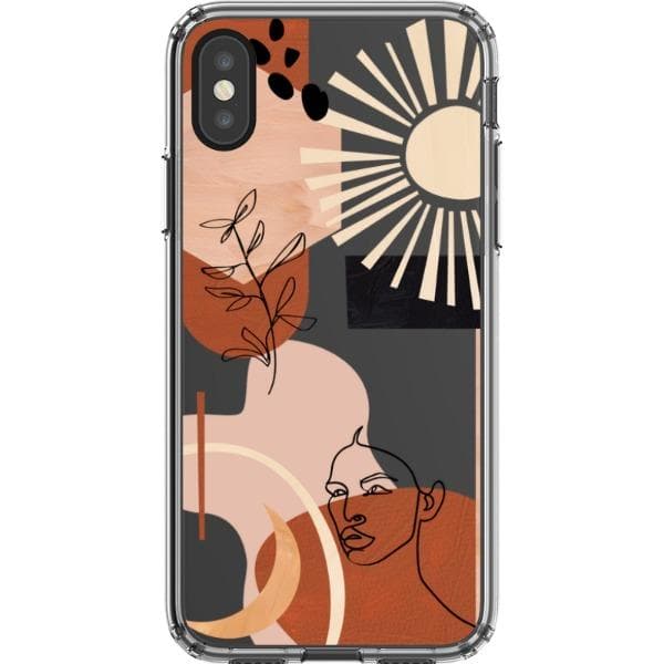 Modern Line Art Collage Clear Phone Case - Image 48
