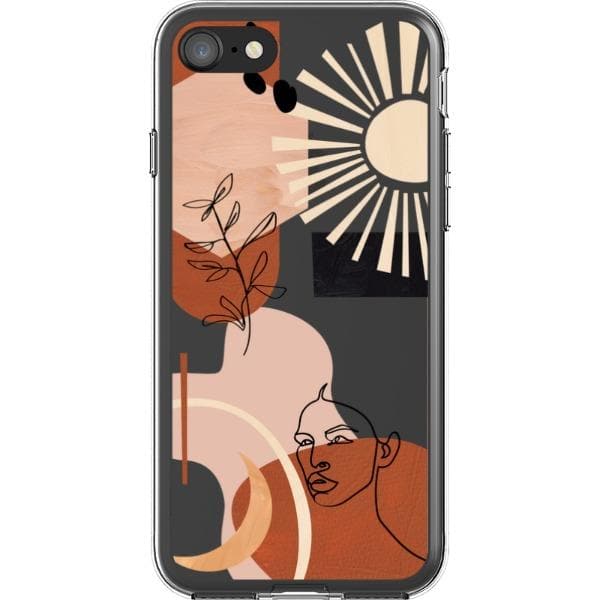 Modern Line Art Collage Clear Phone Case - Image 50