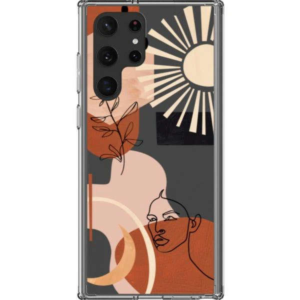 Modern Line Art Collage Clear Phone Case - Image 51