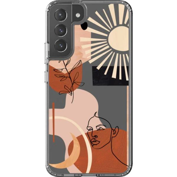 Modern Line Art Collage Clear Phone Case - Image 52
