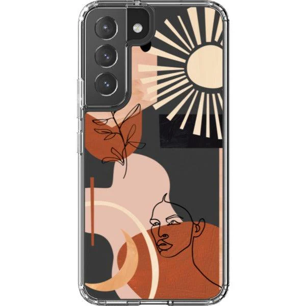 Modern Line Art Collage Clear Phone Case - Image 53