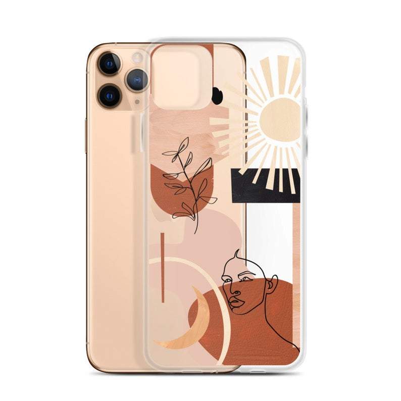 Modern Line Art Collage Clear Phone Case - Image 6