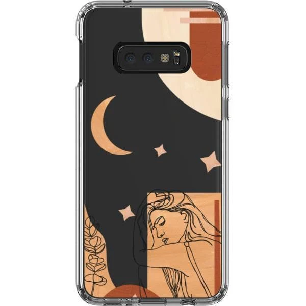 Modern Moon Line Art Collage Clear Phone Case - Image 28