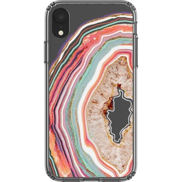 Pastel Geode Agate Slice Clear Phone Case - Image 14