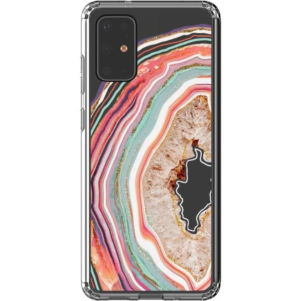 Pastel Geode Agate Slice Clear Phone Case - Image 20