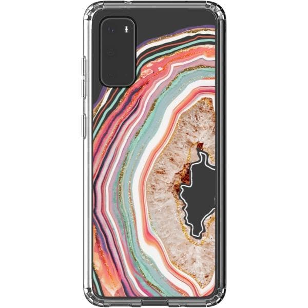 Pastel Geode Agate Slice Clear Phone Case - Image 21