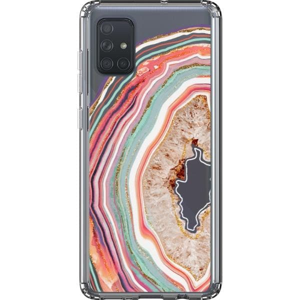 Pastel Geode Agate Slice Clear Phone Case - Image 26