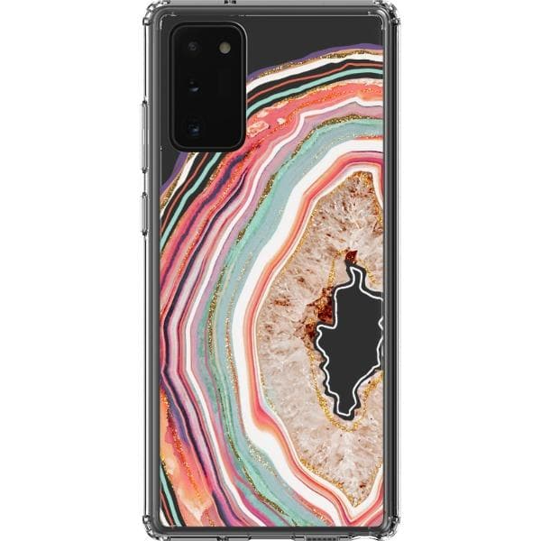 Pastel Geode Agate Slice Clear Phone Case - Image 28