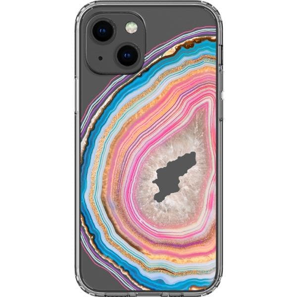 Pastel Geode Clear Phone Case - Image 13