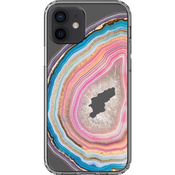 Pastel Geode Clear Phone Case - Image 17