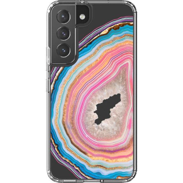 Pastel Geode Clear Phone Case - Image 32
