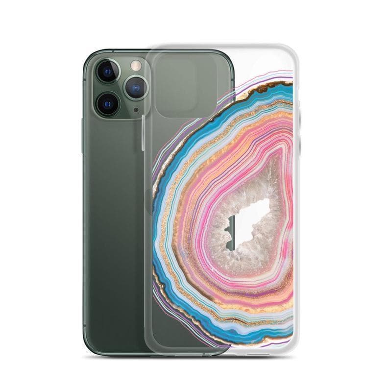 Pastel Geode Clear Phone Case - Image 4