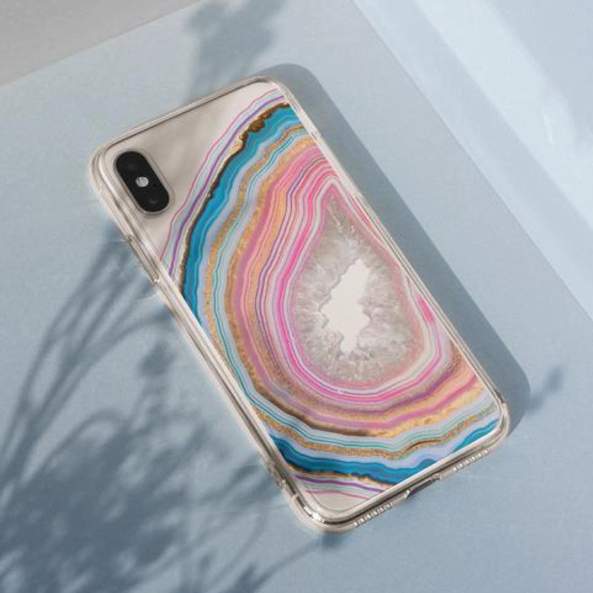 Pastel Geode Clear Phone Case - Image 5
