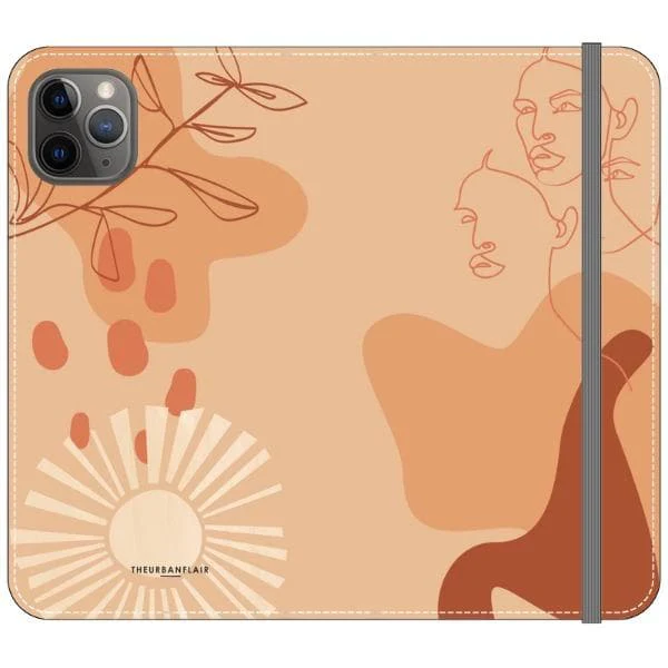 Peach Abstract Wallet Phone Case - Image 11