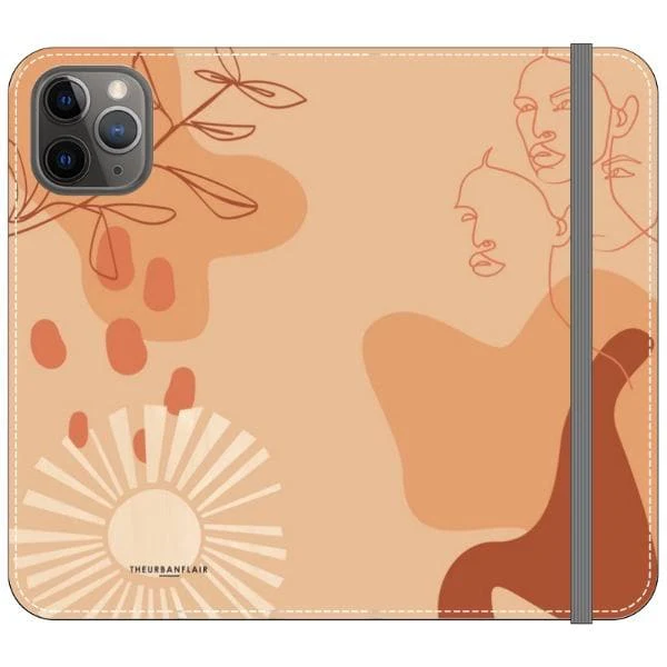 Peach Abstract Wallet Phone Case - Image 12