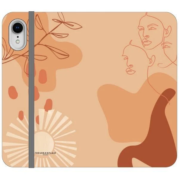 Peach Abstract Wallet Phone Case - Image 14