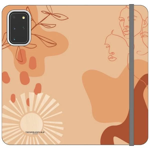 Peach Abstract Wallet Phone Case - Image 20