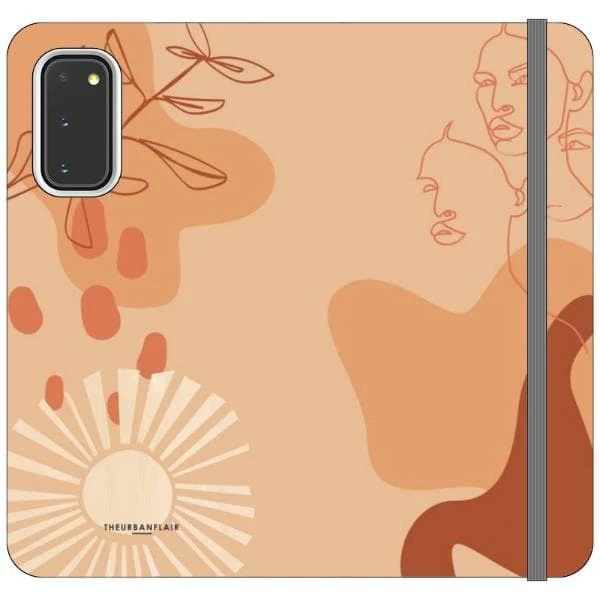 Peach Abstract Wallet Phone Case - Image 21