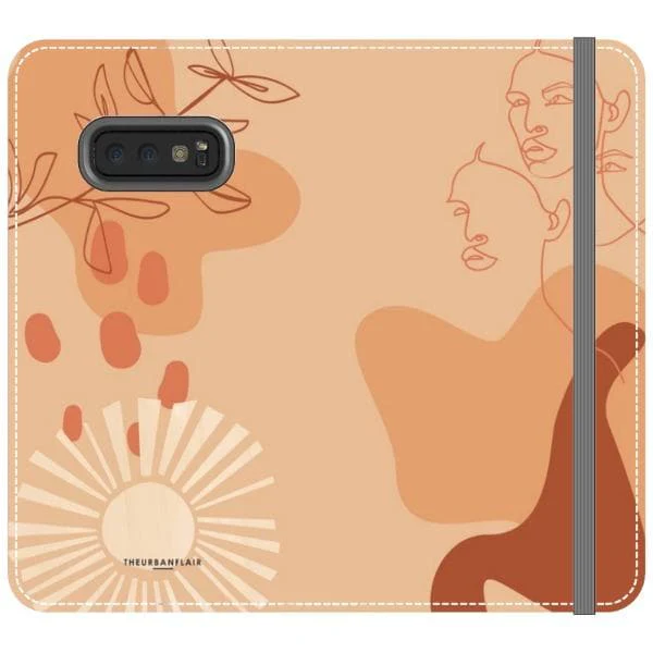 Peach Abstract Wallet Phone Case - Image 24