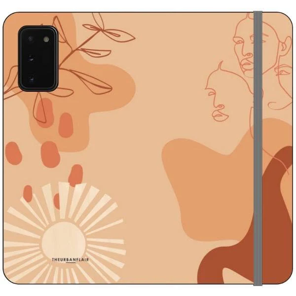 Peach Abstract Wallet Phone Case - Image 26